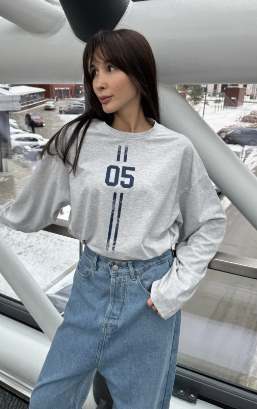 Лонгслив на кулисе 05 GREY