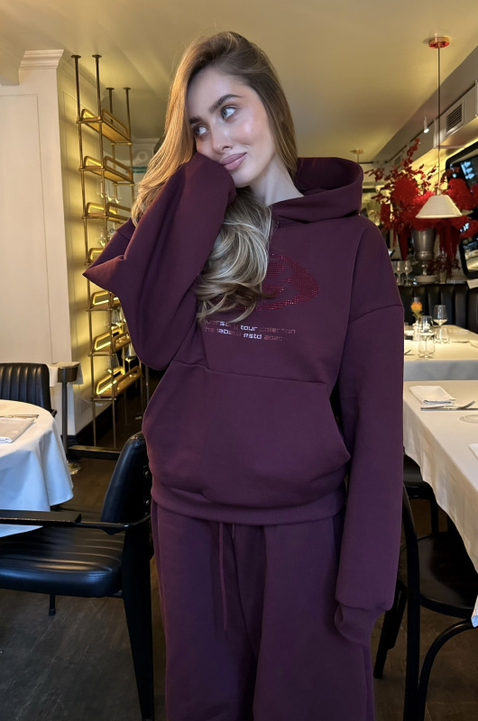 Худи с карманом BURGUNDY