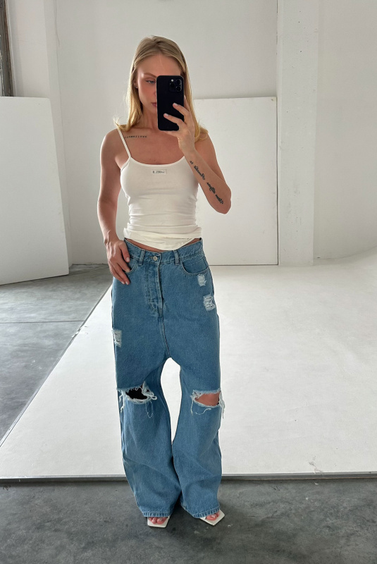 Майка на бретелях WHITE