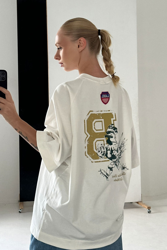 Футболка с рукавом реглан WHITE