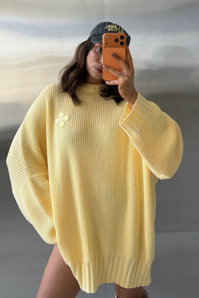 Джемпер обьемный вязаный