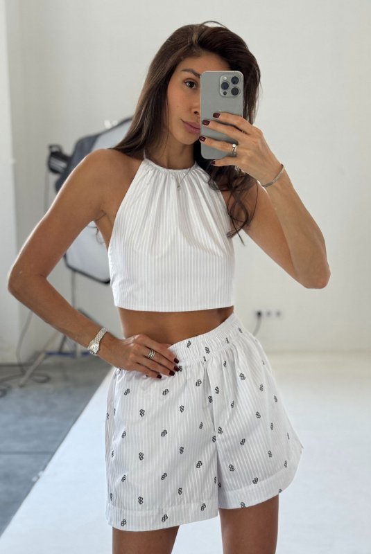 Топ на завязках из хлопка WHITE