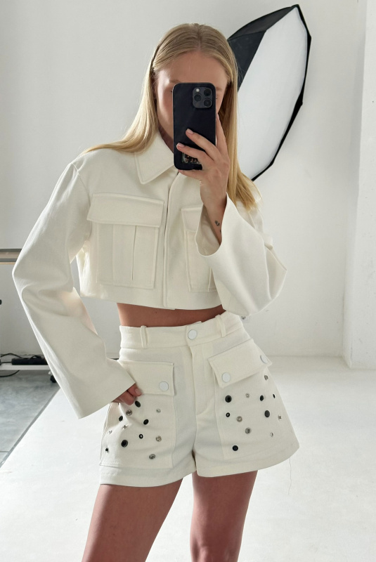 Рубашка укороченная белый ULLA & LABEL .B