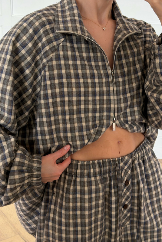 Олимпийка в клетку