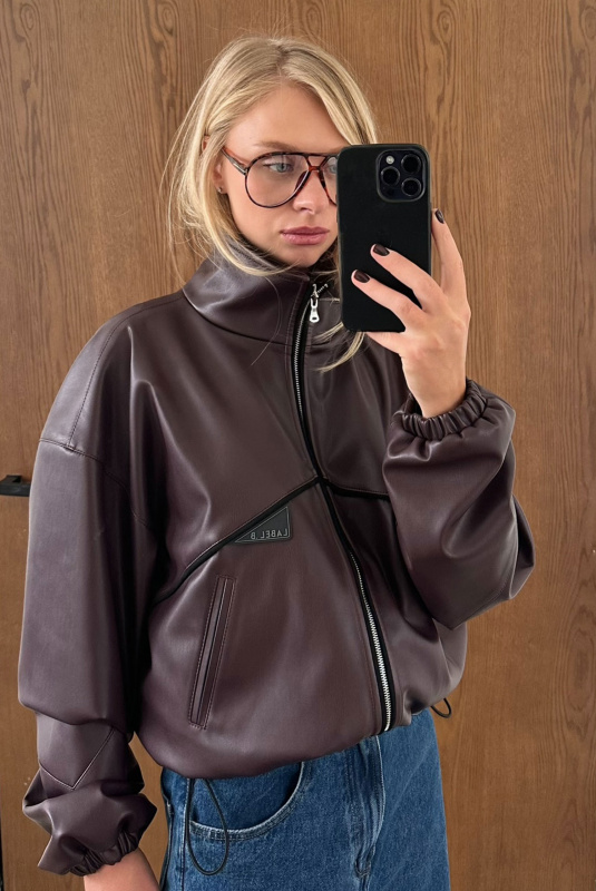 Куртка из экокожи BURGUNDY