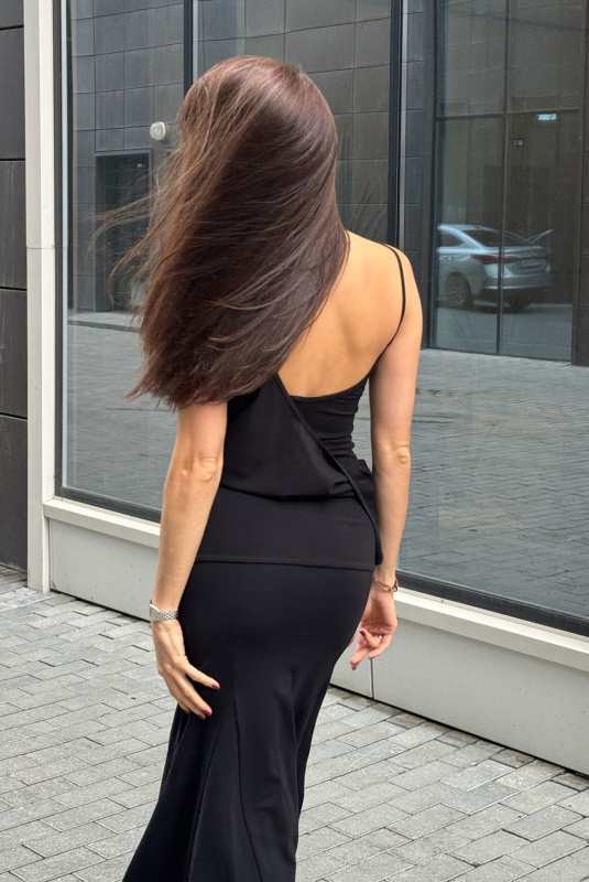 Платье на бретелях BLACK