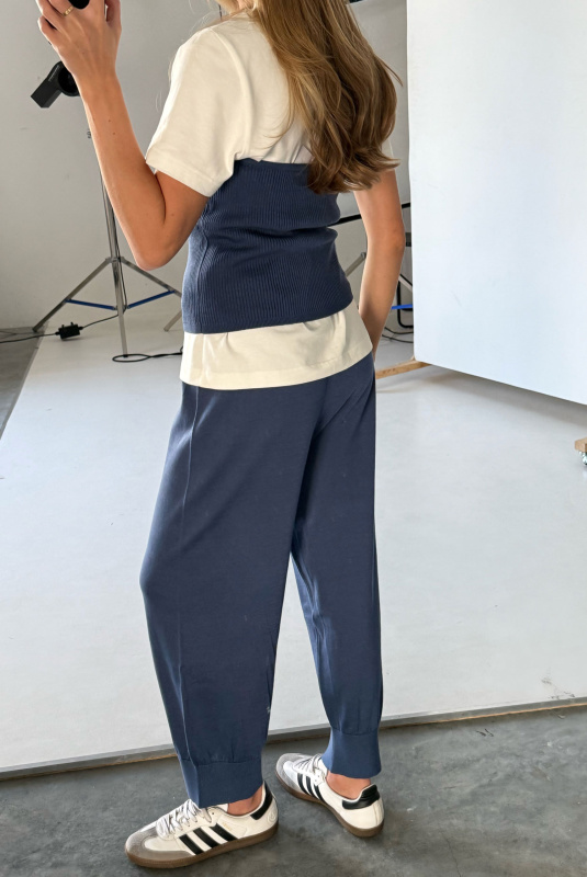 Брюки джогеры вязаные BLUE Брюки джогеры вязаные BLUE