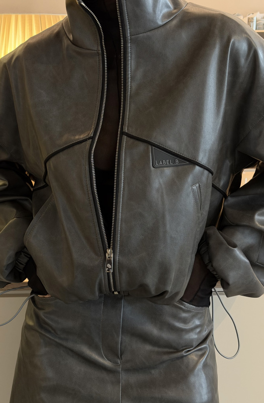 Куртка из экокожи GREY