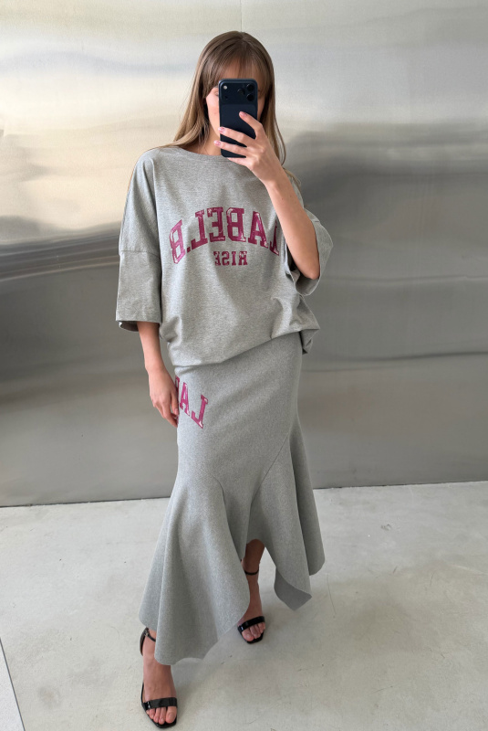 Юбка с клиньями из фактурного трикотажа