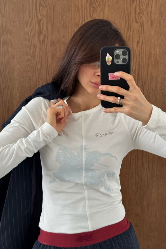 Лонгслив Slim-fit HRTG WHITE