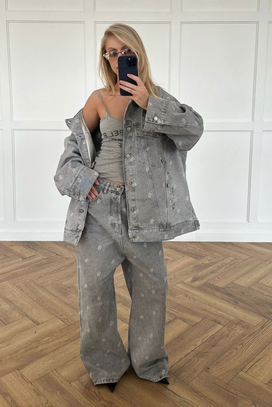 Джинсовка объемная в паттерн