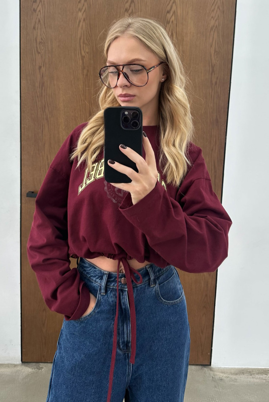 Лонгслив на кулисе HRTG BURGUNDY