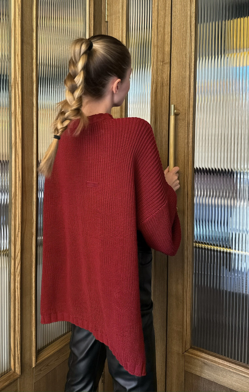 Джемпер с открытой спиной BURGUNDY