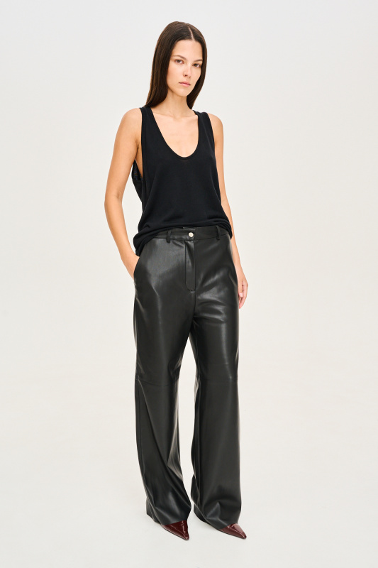 Брюки прямые из экокожи FW 24/25