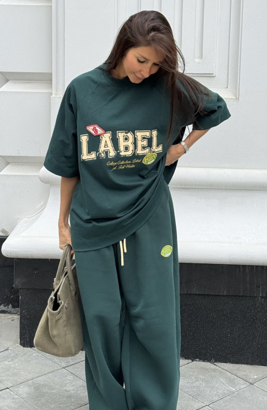 Футболка с рукавом реглан DARK GREEN