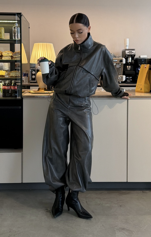 Куртка из экокожи GREY