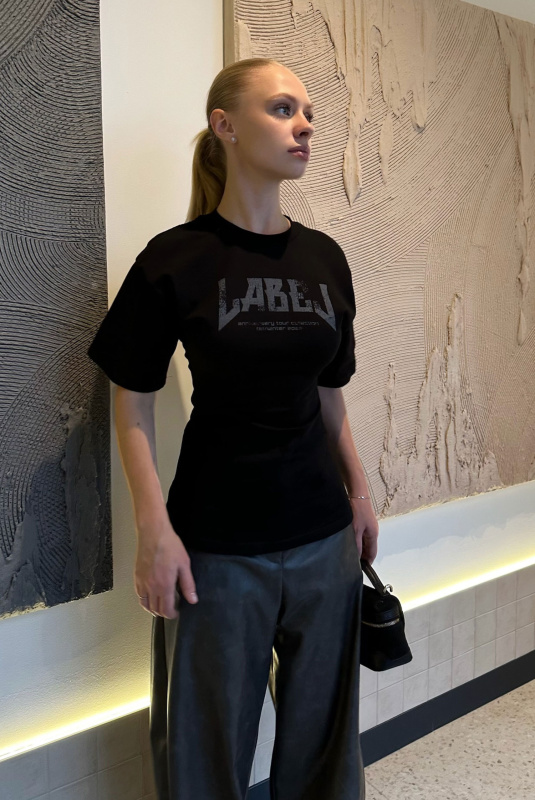 Брюки "бананы" из экокожи GREY