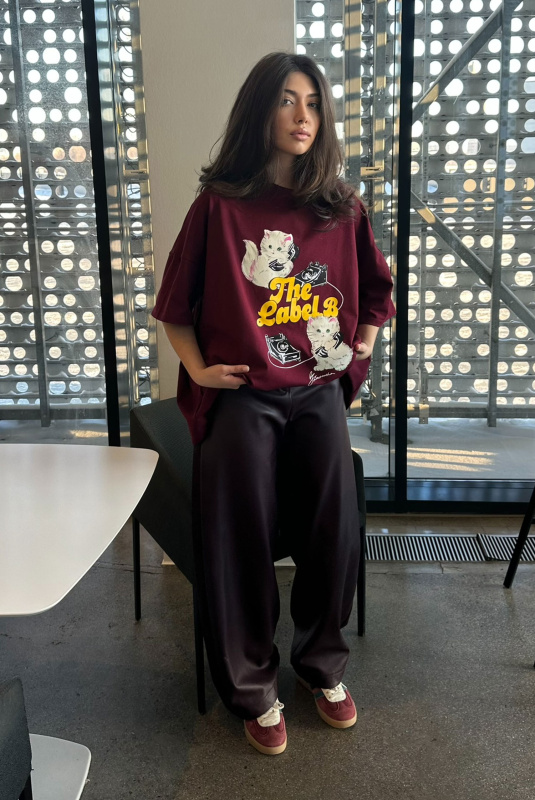 Футболка The Meow Label BURGUNDY