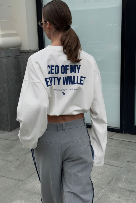 Лонгслив на кулисе WHITE