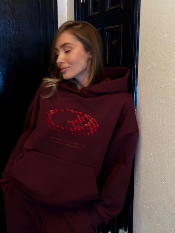 Худи с карманом BURGUNDY