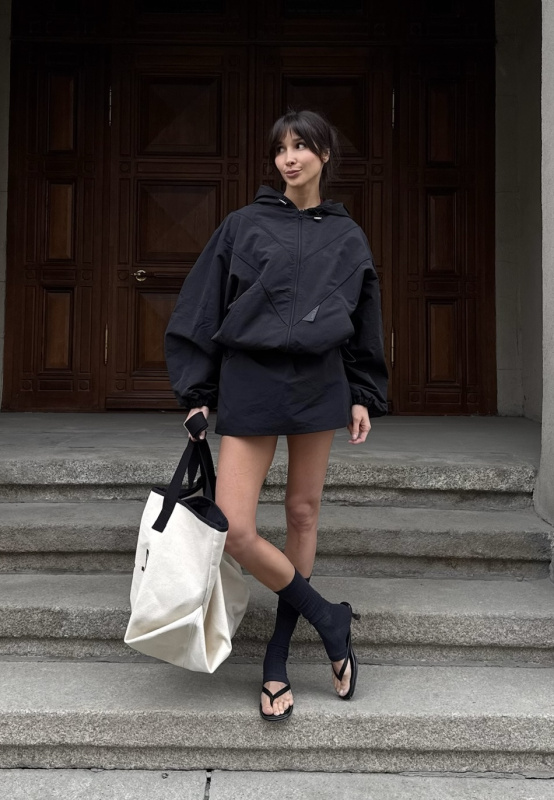 Юбка с шортами плащевая