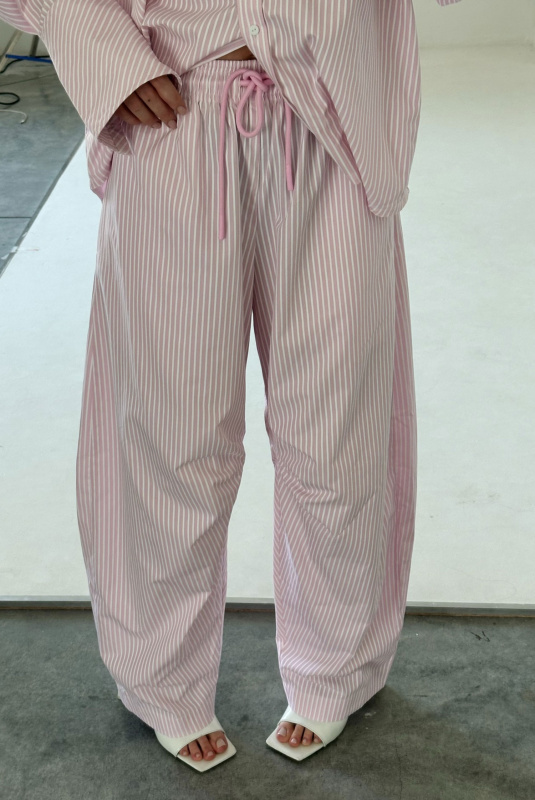 Брюки "Бананы" из хлопка LIGHT PINK