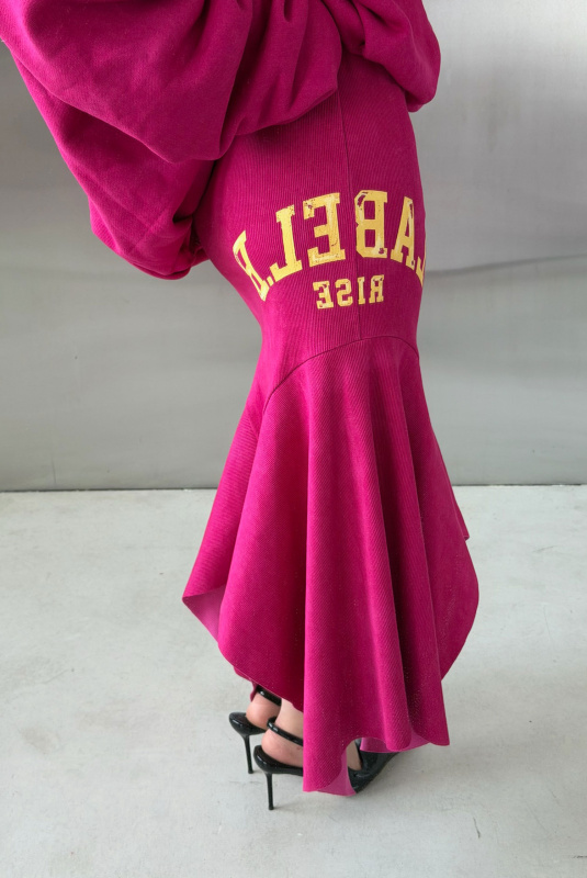 Юбка с клиньями из фактурного трикотажа