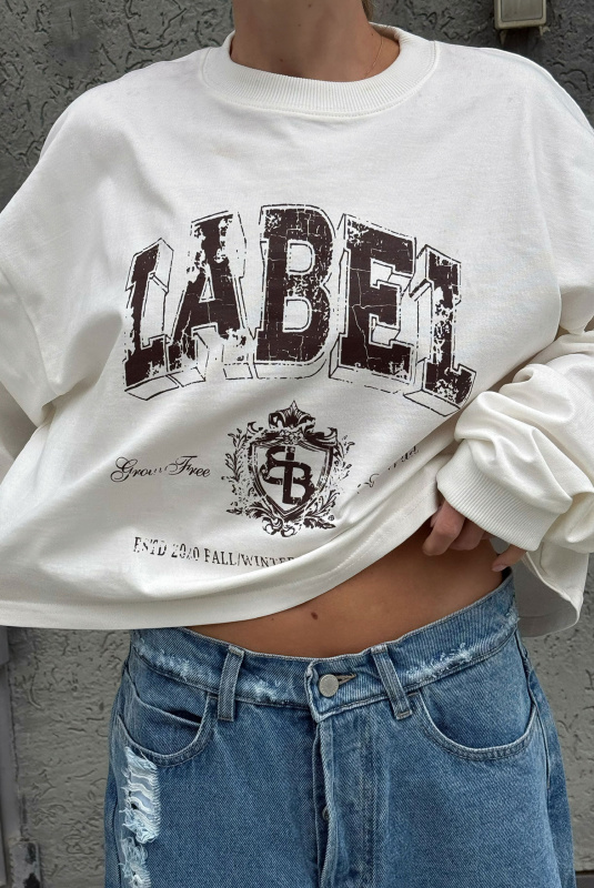 Лонгслив укороченный WHITE