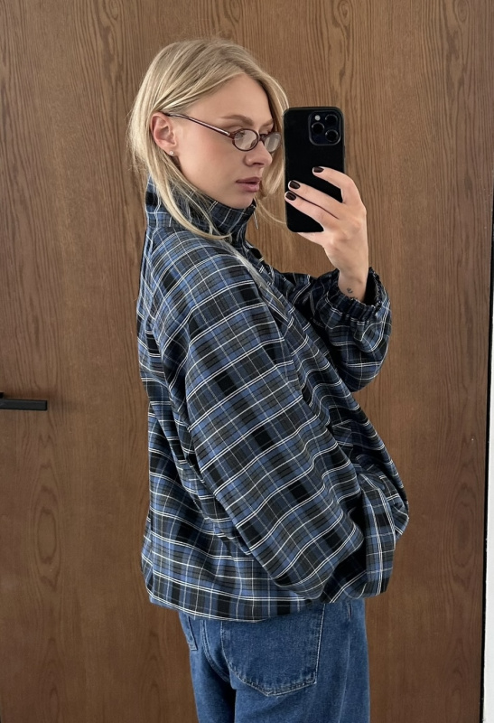 Олимпийка костюмная в клетку