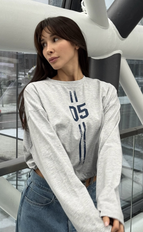 Лонгслив на кулисе 05 GREY