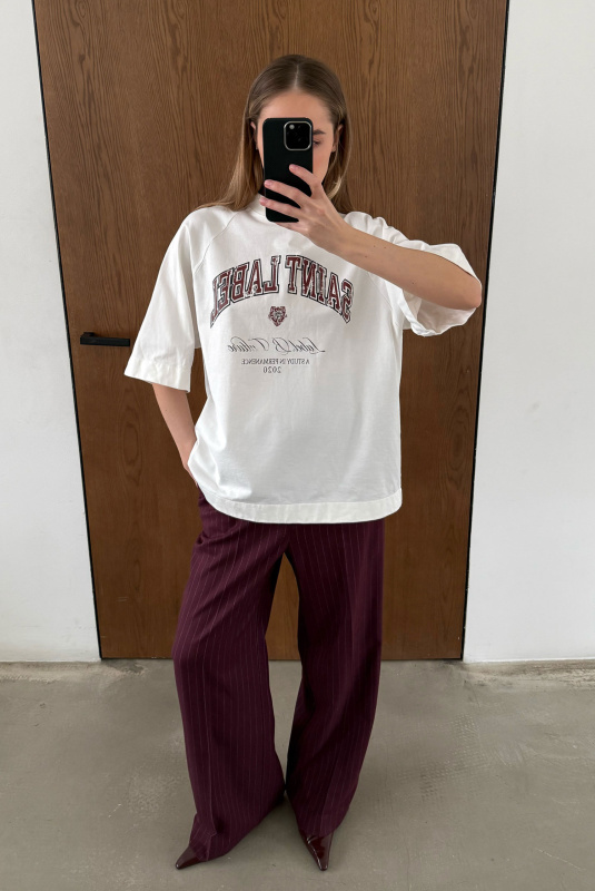 Футболка с рукавом реглан HRTG WHITE