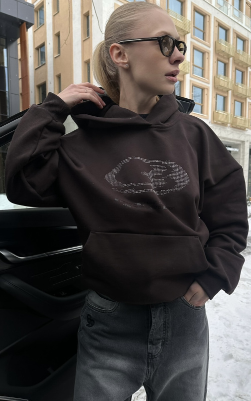 Худи с карманом BROWN