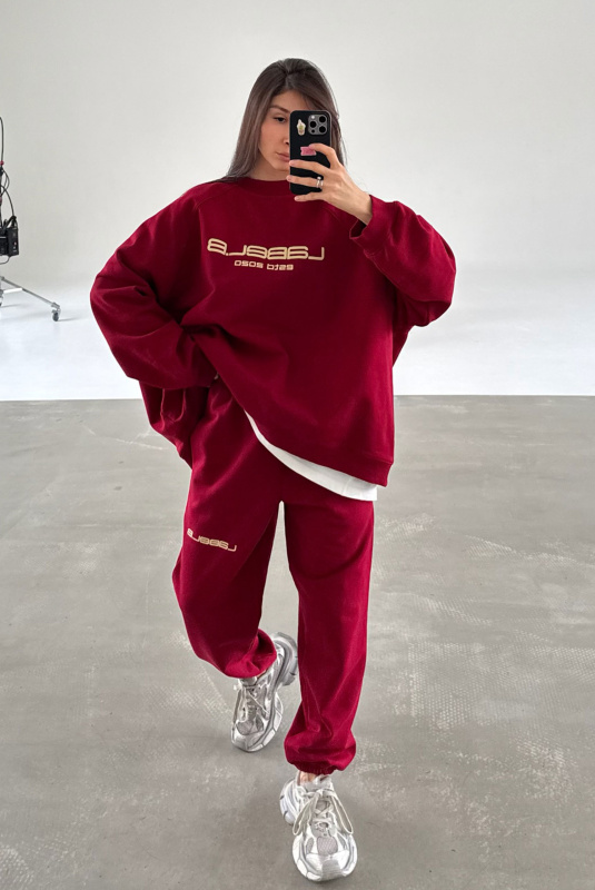 Свитшот овер фит (красный)