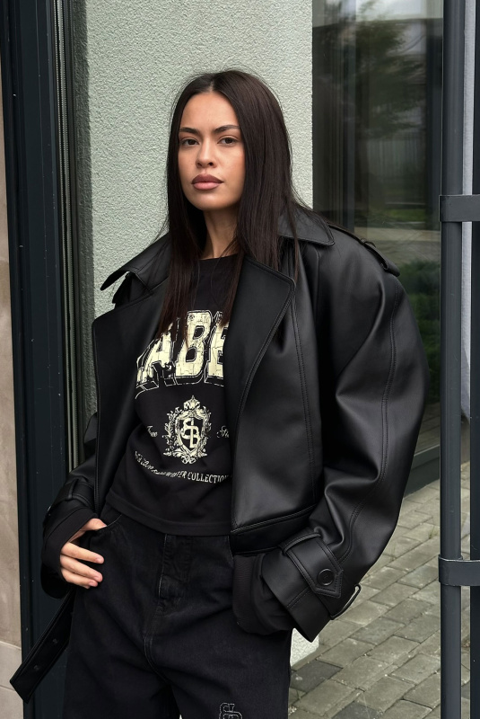 Лонгслив укороченный BLACK