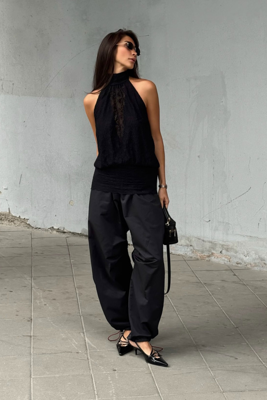 Топ из гипюра BLACK