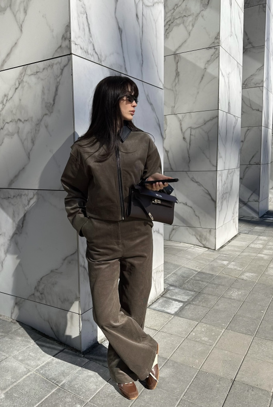 Брюки из вельвета LIGHT BROWN