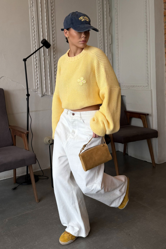 Джинсы на низкой посадке (белые)