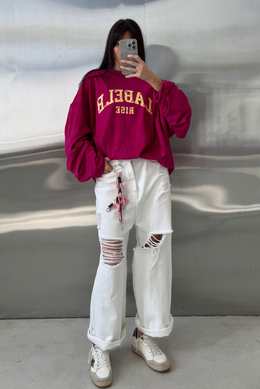 Свитшот с защипами тонкий