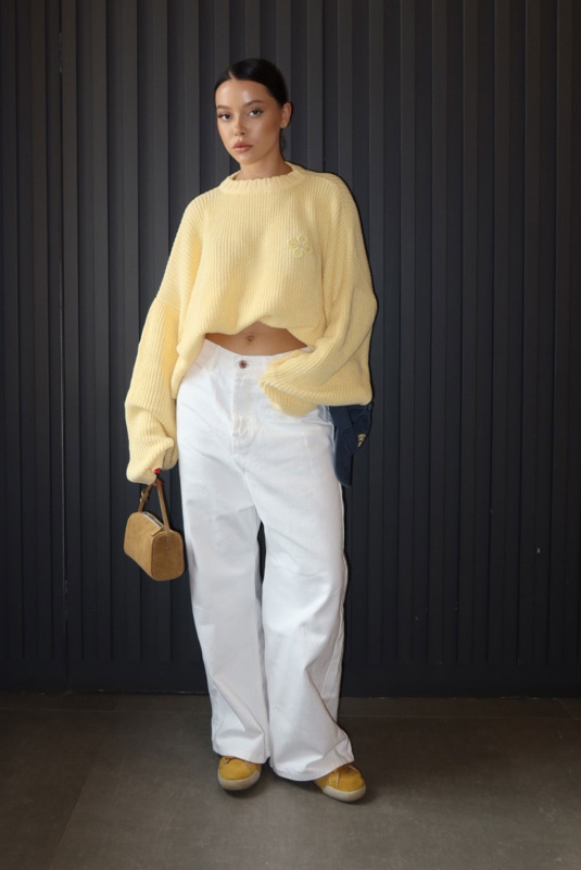 Джинсы на низкой посадке (белые)