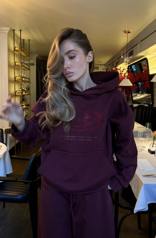 Худи с карманом BURGUNDY