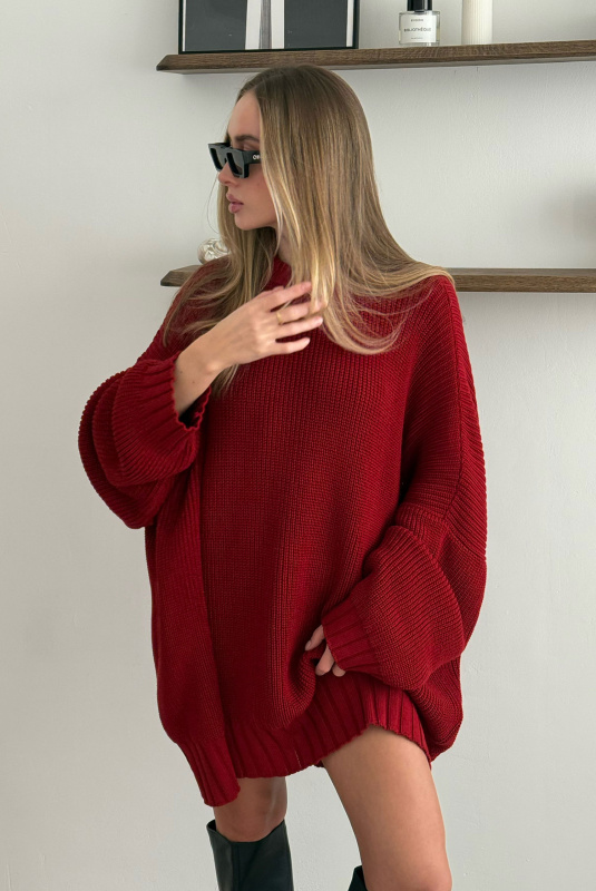 Джемпер обьемный вязаный RED