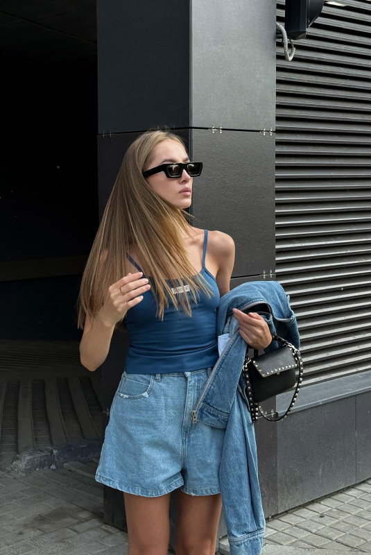 Майка на бретелях BLUE Майка на бретелях BLUE