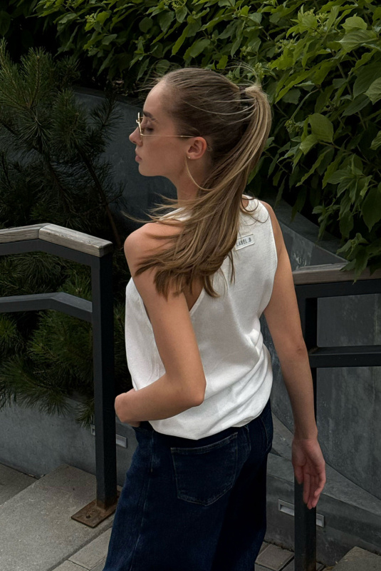 Майка вязаная WHITE