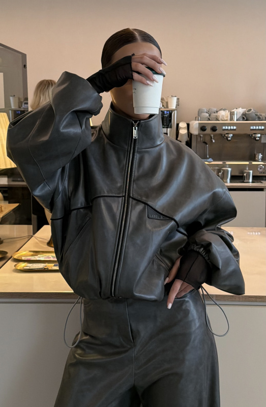 Куртка из экокожи GREY