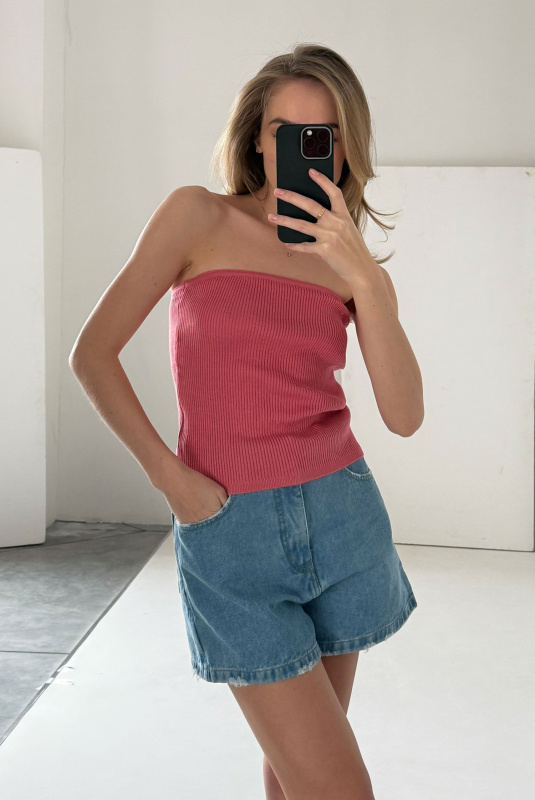 Топ-бандо вязаный LIGHT PINK