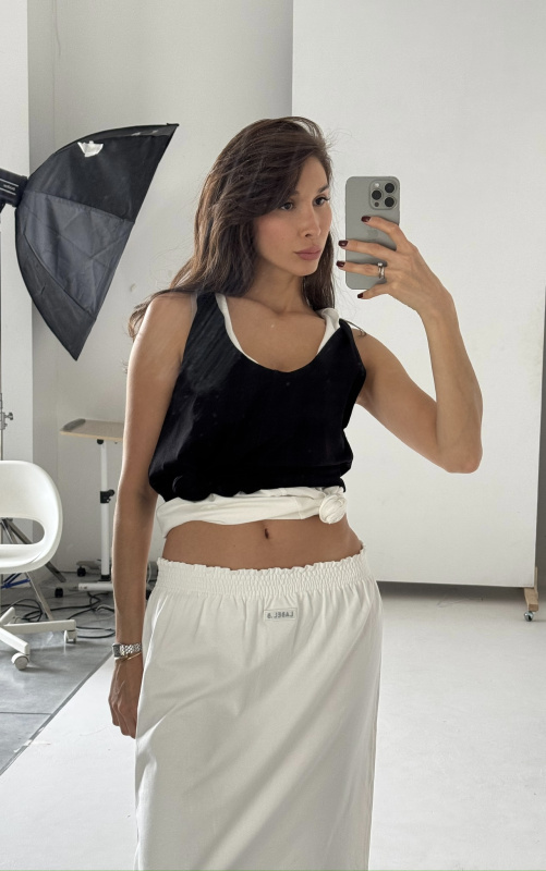 Юбка на резинке WHITE