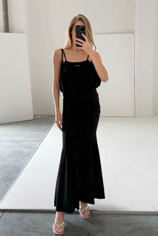 Платье на бретелях BLACK