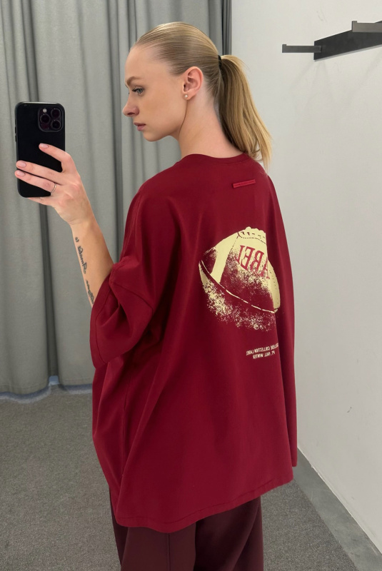 Футболка объемная RUGBY BURGUNDY