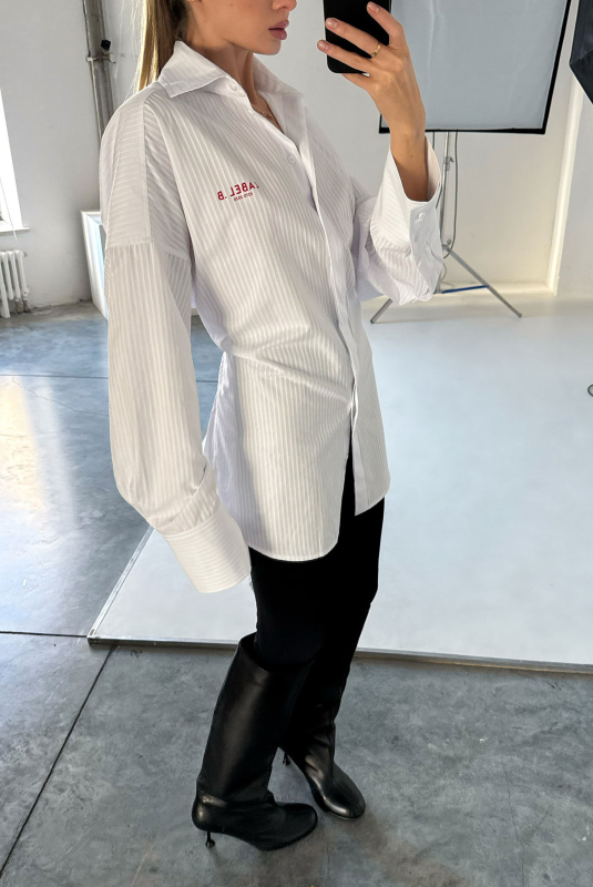 Рубашка с широкими манжетами WHITE Рубашка с широкими манжетами WHITE