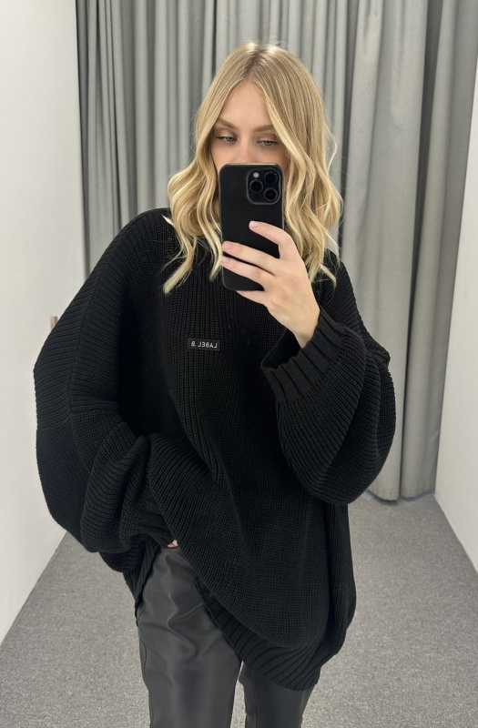 Джемпер обьемный вязаный BLACK